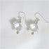 Rock Crystal Quartz Cube Earrings Silver Ear Wires - VP's Jewelry