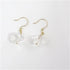 Rock Crystal Quartz Cube Earrings- Gold Ear Wires - VP's Jewelry