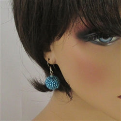 Turqoise Blue Seed Bead Earrings - VP's Jewelry