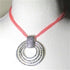 Melon Seed Bead Necklace with Hammered Antique Silver Pendant - VP's Jewelry