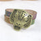 Buy Multi-colored leather bracelet with big bold tiger for a man