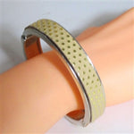 Silver Bangle Bracelet Leather Insert - VP's Jewelry