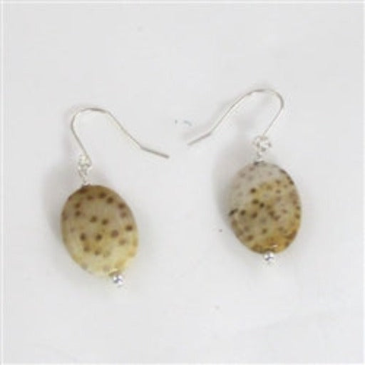 Gemstone Drop Earrings in pertirfed palmwood
