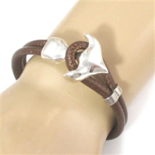 Leather Cord Statement Bracelet Anchor Men's Bracelet - VP's Jewelry