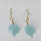 Aqua Amazonite Coin Earrings - VP's Jewelry