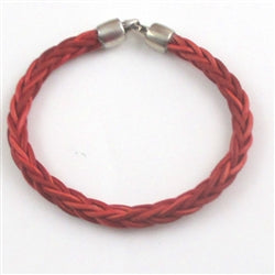 Rust Braided Leather Bracelet Unisex - VP's Jewelry