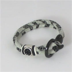 Black & White Leather Bracelet - VP's Jewelry