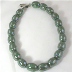 Bottle Green Statement Necklace Kazuri Fair Trade Beads - VP's Jewelry  