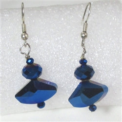 Royal Blue Crystal Earrings - VP's Jewelry