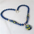Exotic Royal Blue Polymer Clay Necklace with Pendant - VP's Jewelry
