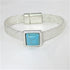 Silver Mesh Bracelet with Turquoise Accent - VP's Jewelry