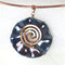 Choker with Handmade Indigo Blue Raku Pendant Copper Neck Ring - VP's Jewelry