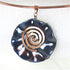 Choker with Handmade Indigo Blue Raku Pendant Copper Neck Ring - VP's Jewelry