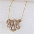Bronze Snake Festoon Pendant on Gold Chain - VP's Jewelry
