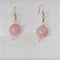 Round Pink Opal Beaded Earrings - VP's Jewelry