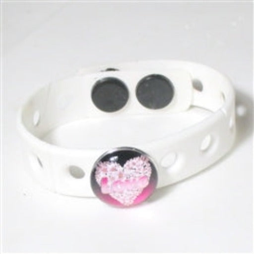 I Love You White Rubber Bracelet Affordable - VP's Jewelry