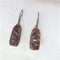 Rust Luster Flower Raku Artisan Handmade Earrings - VP's Jewelry  