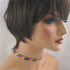 Colorful Rainbow Ribbon Choker Necklace Ultra-soft Ultra-light Choker - VP's Jewelry