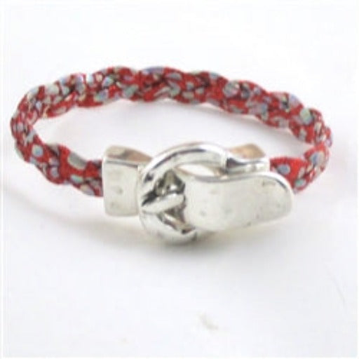 Red Braided Leather Bracelet with Buckle Clasp - VP's Jewelry
