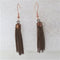 Antique Copper Chain Tassel Drop Earrings - VP's Jewelry