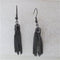 Gunmetal Chain Tassel Drop Earrings - VP's Jewelry