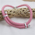 Pink Candy Striped Cotton Rope Cord Necklace Uniquely Different Style - VP's Jewelry