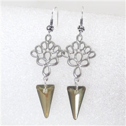 Golden Shadow Crystal Drop Earrings - VP's Jewelry