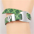 Classic ultra-light green  PVC  cord braclet with silver buckle clasp