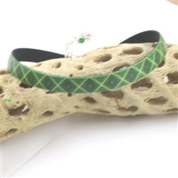 Green Ribbon Choker Necklace Minimalist Vinyl Choker - VP's Jewelry