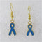 Light blue ribbon charm earrings