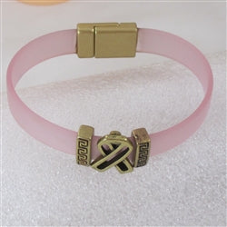 Pink Awareness Vegan Cord Bracelet - VP's Jewelry