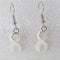 White awareness ribbon charm earrings