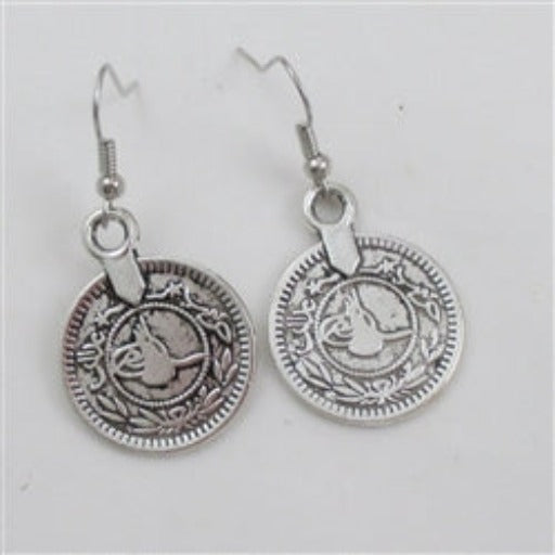 Silver Coin Drop Earrings - VP's Jewelry