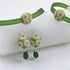 Green Ribbon Choker Bracelet Sun Flower Earrings Handmade Ultra-light  - VP's Jewelry
