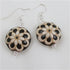 Handmade Black & Cream Flower Drop Earrings - VP's Jewelry