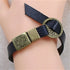 Navy Blue Leather Ribbon Bracelet Buckle Clasp - VP's Jewelry