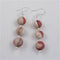 Tan & Pink Handmade Drop Earrings - VP's Jewelry  