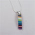 Multi-colored Handmade Pendant Necklace on Silver Chain - VP's Jewelry