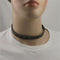 Brown Leather Choker Necklace Men's Single Rivets - VP's Jewelry