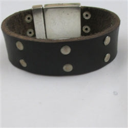 Dark Brown Unisex Leather Cuff Bracelet Boho Style - VP's Jewelry