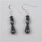 Classic black hematite gemstone earring