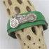 Motorcycle Green Leather Cuff Bracelet Unisex - VP's Jewelry