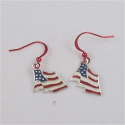 American Flag Earrings Red White & Blue Earrings - VP's Jewelry