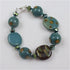 Fair Trade Bead Bracelet in Brown & Turquoise Kazuri Beads - VP's Jewelry  