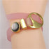 Pink Jelly Band Buckle Bracelet Black Pearl Accent - VP's Jewelry