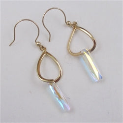 Crystal & Gold Drop Earrings - VP's Jewelry