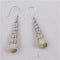 Buy natural shell earrings trimmed in silver