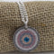 Circle Multi-stone Pendant of Silver Chain Necklace - VP's Jewelry 