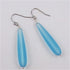 Buy light turquoise sea glass teardrop earring on sterling silver ear wires