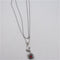 Long Sweater Pendant Necklace Red Charm Silver Long Chain - VP's Jewelry